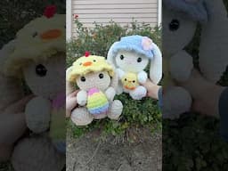 When you cant decide, make both🐰 #crochetbunny #easterbunny #eastercrochet