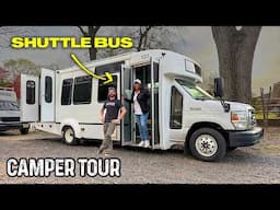 Traveling Nurse's INCREDIBLE Shuttle Bus Tiny Home on Wheels
