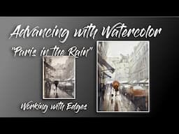 Watercolor Full Demo - Rain Falls in Paris