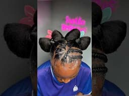 Cute braided butterfly space bun natural hairstyle 💕🥰🫶🏼 #4c #braids #hairstyles #mrbeast