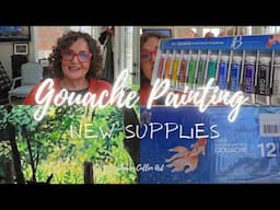 New Gouache and Art Supplies, Swatching and Painting