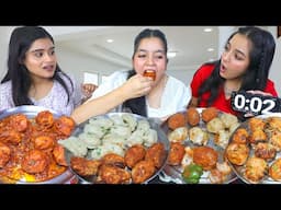 10 Seconds Momos Eating Challenge | Chilli Momos, Tandoori Momos, Kurkure Momos, Afghani Momo, Momos