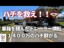 大型トレーラー横転 積荷から大量に飛び出したのは…
