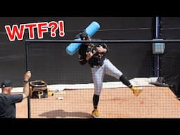 Ever see a pitcher warm up like THIS?! (Paul Skenes at Steinbrenner Field)