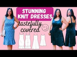 TASTEFULLY covered in this Bra friendly KNIT DRESS. Going places (Pattern Emporium).