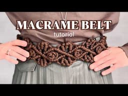 DIY Macramé Belt Tutorial │ Macramé Corset Belt tutorial for begginers