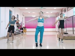 35 Mins Aerobic reduction of belly fat quickly - Aerobic dance workout easy steps | EMMA Fitness