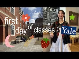 first day of classes @ yale 🌝🧺🫒 | productive study vlog, hanging w/ friends, spring semester