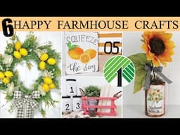 6 HAPPY (Farmhouse)  Dollar Tree Crafts | Heidi Sonboul DIY