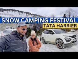Tata harrier Stuck in Deep Snow ⎥Camping festival ⎥Manali @Himachali.Traveller @befikraoverlander