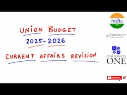 Union Budget 2025-26| Prelims Revision | Srijan India One