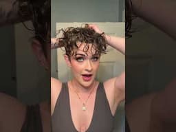 How I scrunch out my curl cast #curlyhair #shortcurlyhair #shorthairstyles
