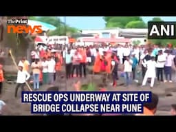 Rescue operations underway at Indrayani River near Pune after bridge collapse