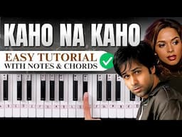 Kaho Na Kaho - Easy Piano Tutorial with Notes & Chords - Murder | Emraan Hashmi | Mallika Sherawat