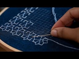 Handmade Flower Embroidery: A Creative Sashiko Style Project