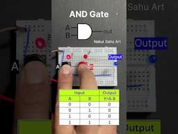 AND Logic Gate on Breadboard | Simple Electronics Project Using LEDs and Push Buttons #shortsfeed