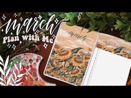 PLAN WITH ME 🌻  March 2021 Bullet Journal Sunflower Theme + February Setup!