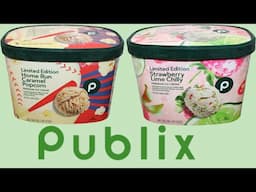 Publix Limited Edition Ice Cream: Home Run Caramel Popcorn & Strawberry Lime Chilly
