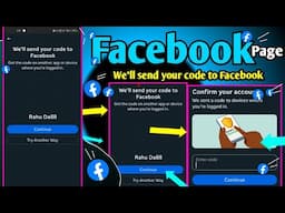 Facebook confirm your account problem | we'll send your code to facebook