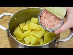 I cook potatoes like this every weekend! Simple and delicious recipe with potatoes! ASMR