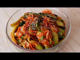 Bok choy kimchi (Cheonggyeongchae kimchi: 청경채 김치)