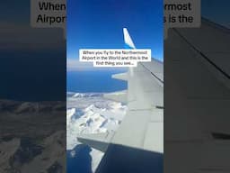 The polar bear warning signs after we landed were both so cool to see and so scary 🤣 #polarbear