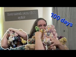 How Much Yarn Did I Spin in 100 Days? - 100 Day Crafting Challenge