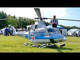 WOW !!! STUNNING !!! HUGE RC BELL-412 (JA6795) SCALE MODEL TURBINE HELICOPTER / FLIGHT DEMONSTRATION
