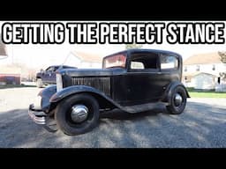 Our Barn Find 1932 Ford Tudor Gets A Drop Axle, Rear Axle & A Better Stance!!!