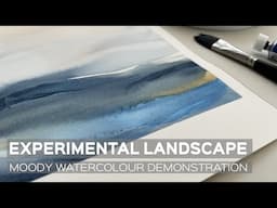 Experimental Moody Watercolour Landscape Demonstration | Semi Abstract