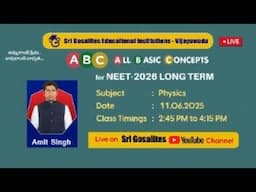 A B C For NEET 2026 CLASS | AMIT SINGH SIR | PHYSICS CLASS - 06