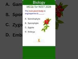 Plant Kingdom for NEET 6 | Quick Revision Shorts #biology #neetbiologymcqs #neetbiology #mcqsseries