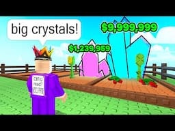 i Grew Crystals in My Garden to Get Tons of CASH! on Roblox