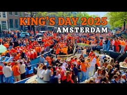 👑 AMSTERDAM KING’S DAY 2025 ft. Traffic Jam at AMSTERDAM CANALS [4K video] 🇳🇱