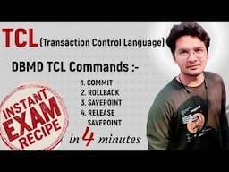 DBMS-33: TCL (Transaction Control Language) in DBMS | TCL Commands - COMMIT, ROLLBACK, SAVEPOINT