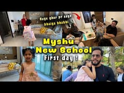 Humare Naye ghar aaye Bhaiya Bhabi❤️ || new school ka phela din 😳