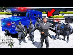 Franklin Joins SWAT To Fight Criminals In GTA 5 | SHINCHAN and CHOP