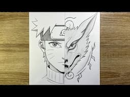 How to draw Naruto and Kurama step by step | Anime drawing tutorial for beginners