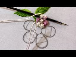 Beautiful flower embroidery | hand embroidery | hand embroidery for beginners