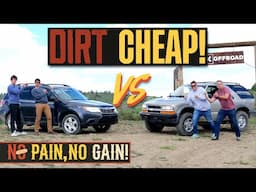 We Buy Two Dirt Cheap 4WD Cars & Immediately Bash Them Off-Road! | No Pain, No Gain Ep. 1
