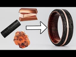 Making a Koa Wood and Rose Gold Wedding Band
