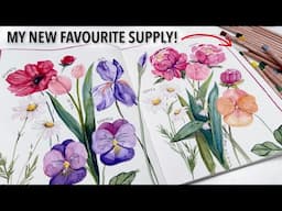Why Adding Coloured Pencils To My Watercolour Painting Is A Game Changer!