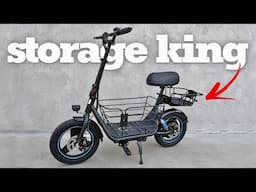 This Electric Scooter With Seat is The STORAGE KING | Gyroor C1 Plus Review