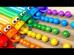 Marble Run 1000 Marbles Rain Gutter VS Mega Whirlpool Colorful ASMR Amakandu