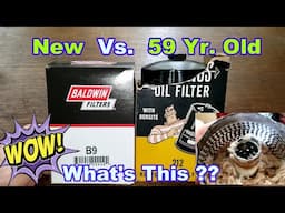 Baldwin B9 Oil Filter vs. 59 year old Hastings 212 Oil Filter Comparison