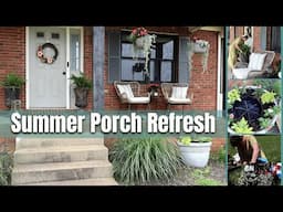 Easy Summer Porch Refresh with COLORFUL Flowers