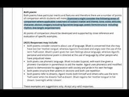 Edexcel iGCSE Poetry Mark Scheme Explained