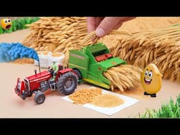 top most creative science projects | mini tractor is threshing wheat by thresher machine | video 3