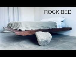 I made a Bed supported on ROCKS!