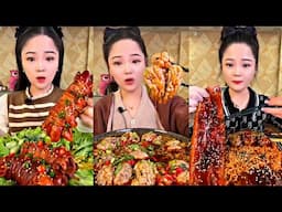 *1 HOUR*ASMR CHINESE FOOD MUKBANG EATING SHOW | 먹방 ASMR 중국먹방 | XIAO YU MUKBANG #123